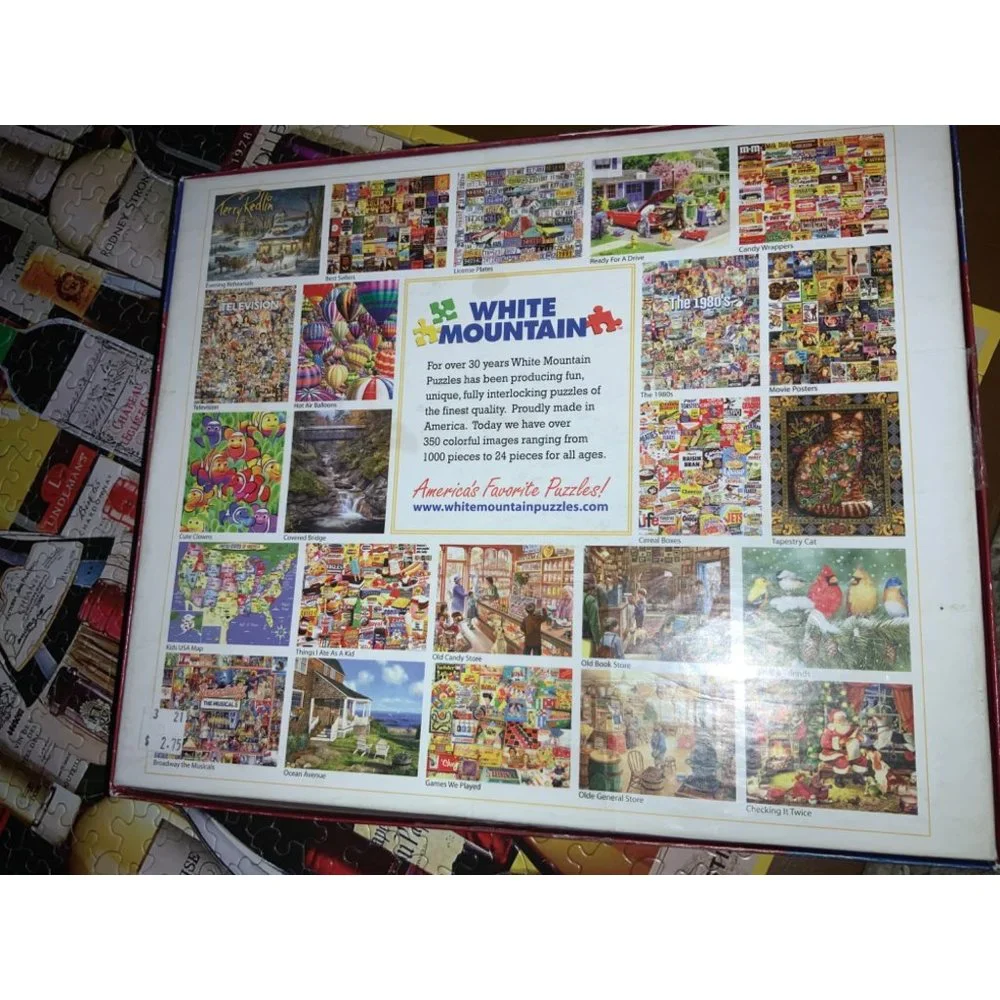White Mountain Wine Bottle Puzzle 1000 piece